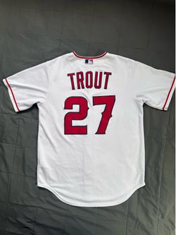 Mike Trout #27 Los Angeles Angels Nike MLB Jersey Men’s Medium Red