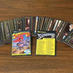 1983 TOPPS SUPERMAN III COMPLETE TRADING CARD SET (99) w/ CHRISTOPHER REEVE, MARGOT KIDDER, & RICHARD PRYOR