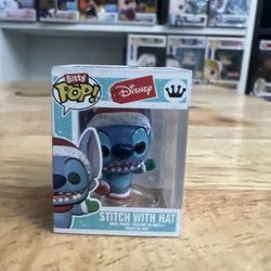 BITTY Stitch w/ Hat 1" Funko Pop Disney Christmas Holidays Experiment 626 Movies