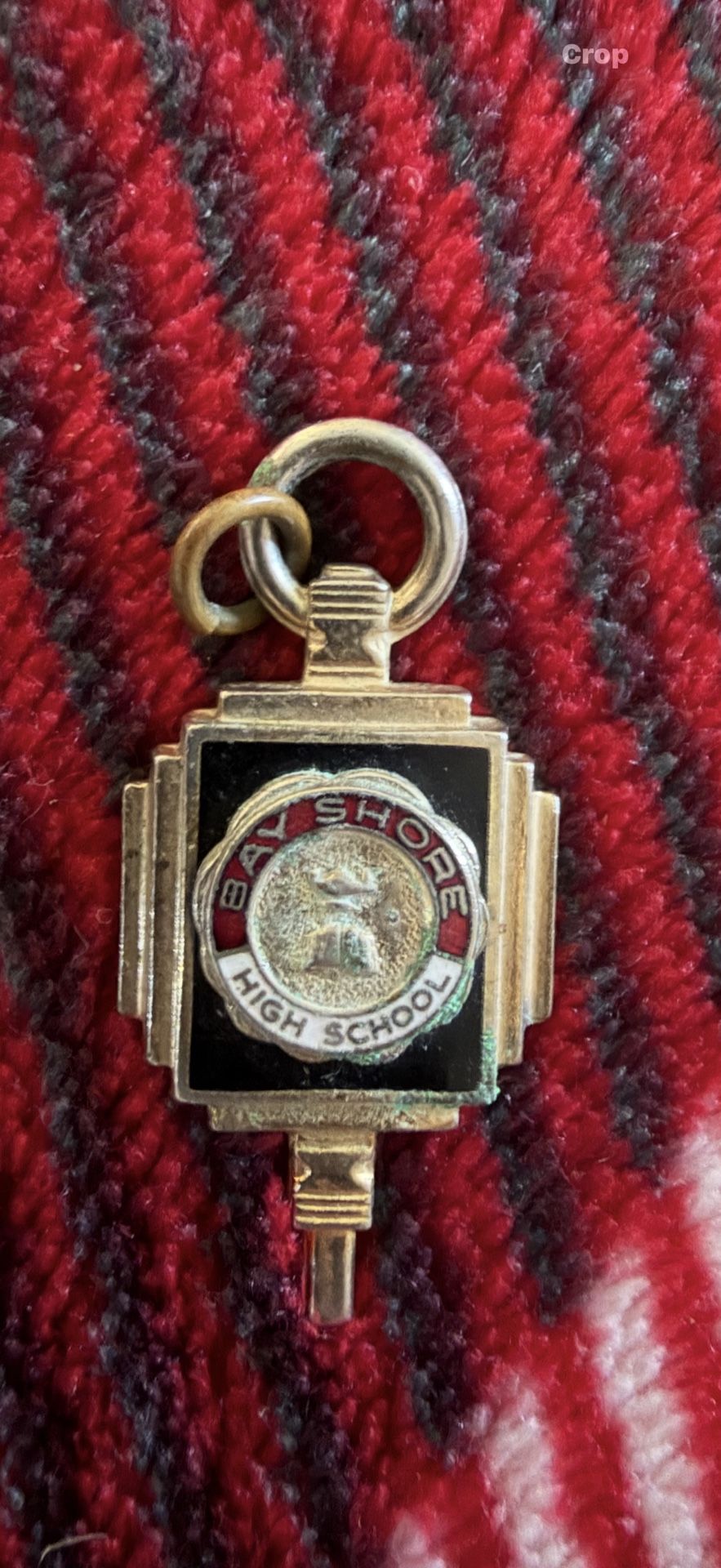 vintage Bay Shore High School key charm or pendant