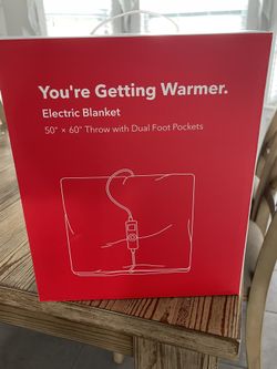 Electric Blanket With dual Foot Pockets Brand New