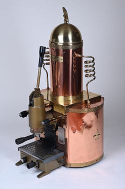 Vintage Large Pasquini Copper Brass Commercial Espresso Cappuccino Machine Eagle