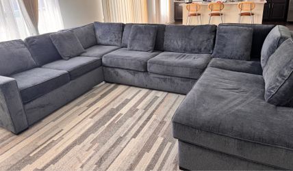 Navy blue sectional sofa / Macy’s