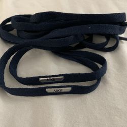 Nike 52” Navy Blue Flat Shoelaces w logo Official Shoelaces