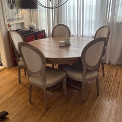 Restoration Hardware Dining Table & 5 Chairs 