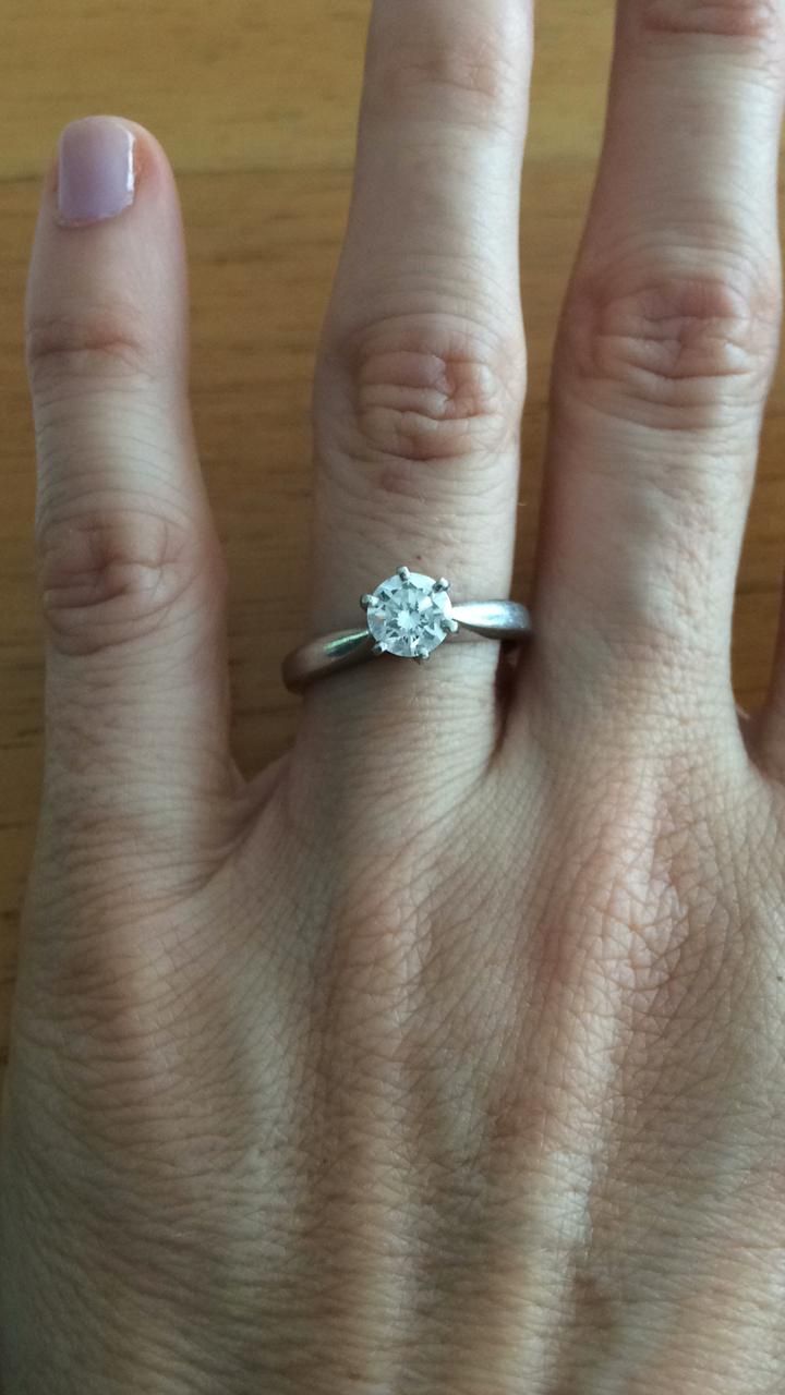 Engagement Ring with Platinum Setting