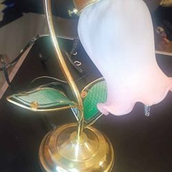 Art Deco Style Brass Table lamp, touch sensitive 3 brightness levels.