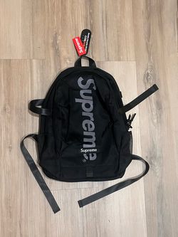 Supreme Black Mesh Backpack with Tags