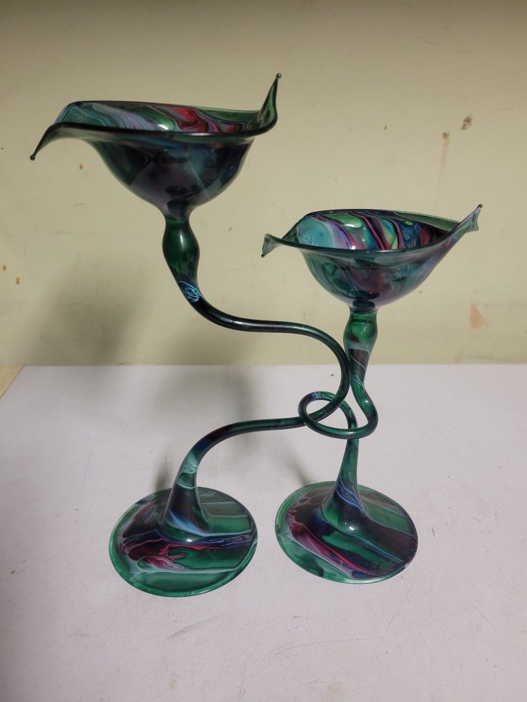Glass Intertwined Tea Light Holders