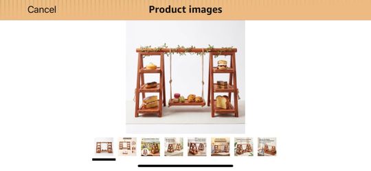 Wooden Tiered Swing Dessert Display Stand
