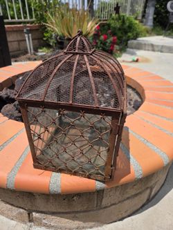 Rustic Copper colored birdcage lantern