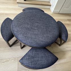 ARHAUS Round Nesting Ottoman 