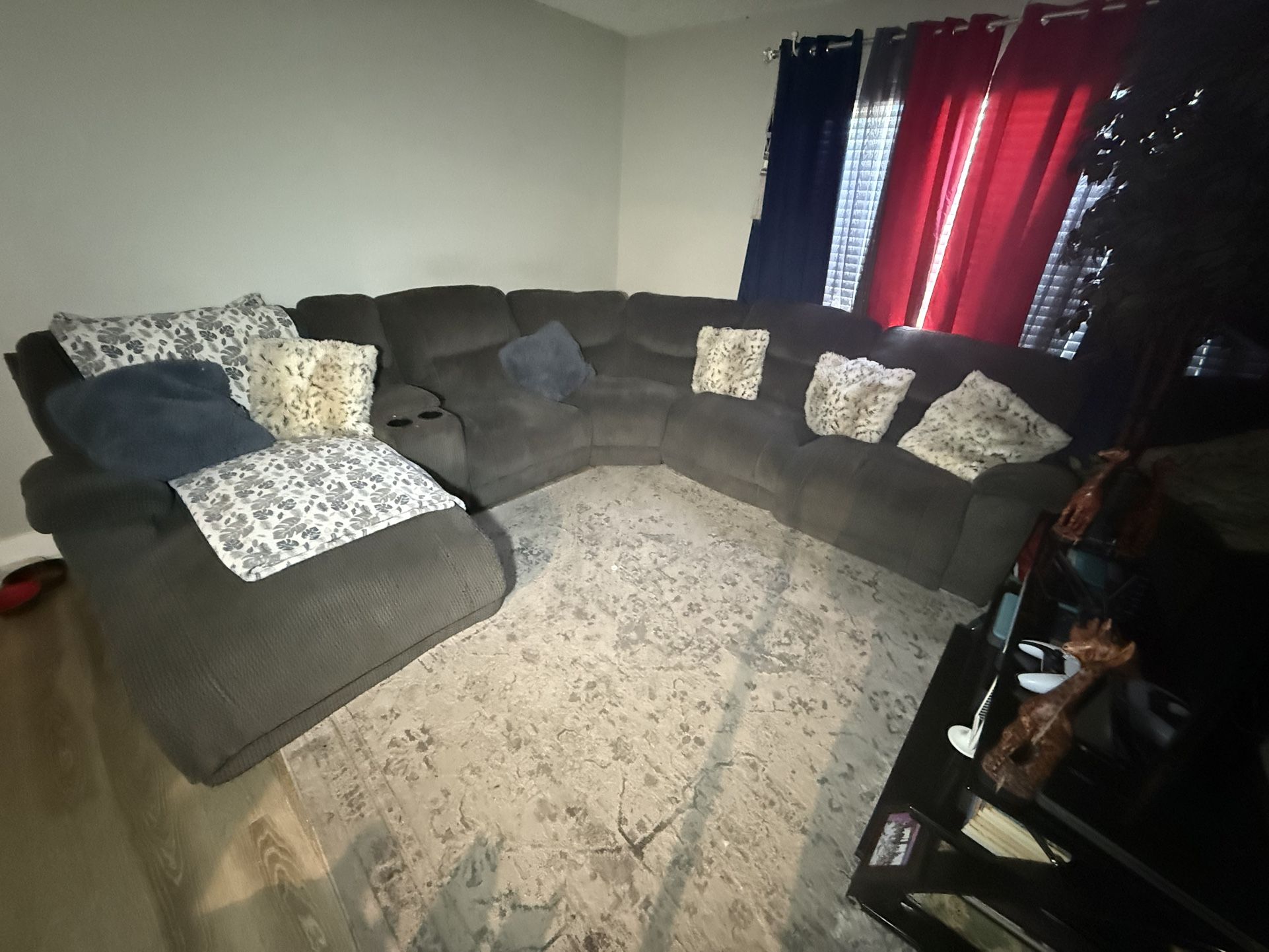 Grey Sectional Family Couch
