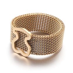 Style Bear ring stainless steel 7-8