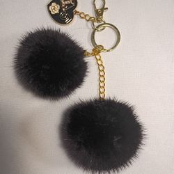 Genuine Mink Pompom Key Chain 