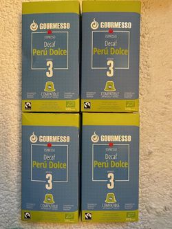 40 Capsules Gourmesso Decaf Espresso Coffee Capsules – 4 Boxes