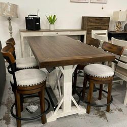 Ashley Furniture Height Table,4 Bar Stools Set 🌟No Needed Credit Check ⚡ $39 Down Payment with Financing
2028