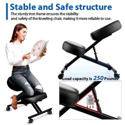 Kneeling Chair Ergonomic for Office, Adjustable Stool for Home & Office NEW