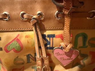 Dooney & Bourke Graffiti Print Bucket Bag Vintage