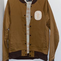 Nike SB x Poler Skateboarding brown bomber jacket Size Large Men’s