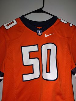 Nike Illinois Fighting Illini #50 Orange Replica Football Jersey - Size M (Unworn Condition)