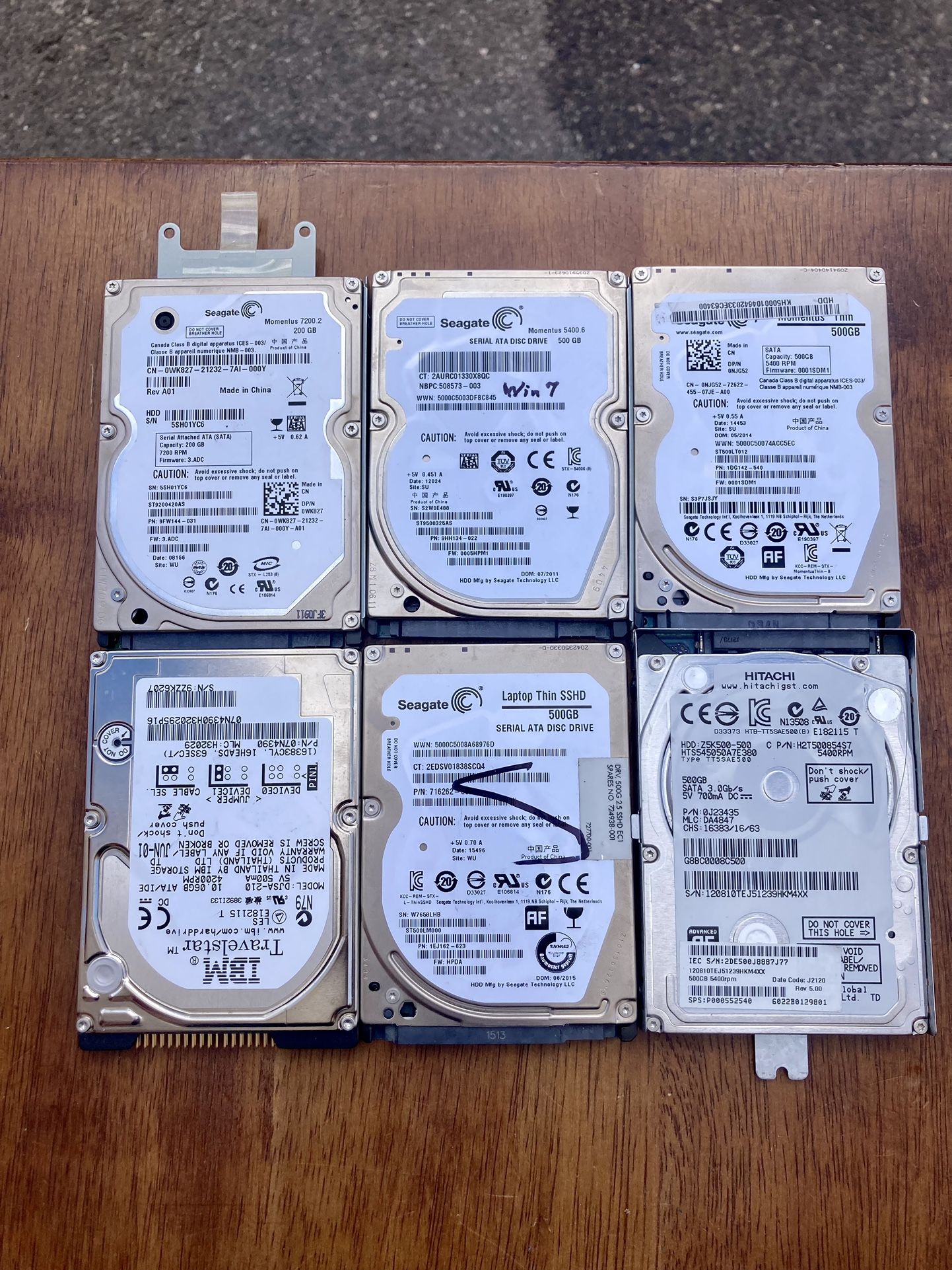 Hard Disk Drive Thin SSHD HDD 2.5” Toshiba Seagate Hitachi 500gb 200gb 10gb SATA ATA/IDE