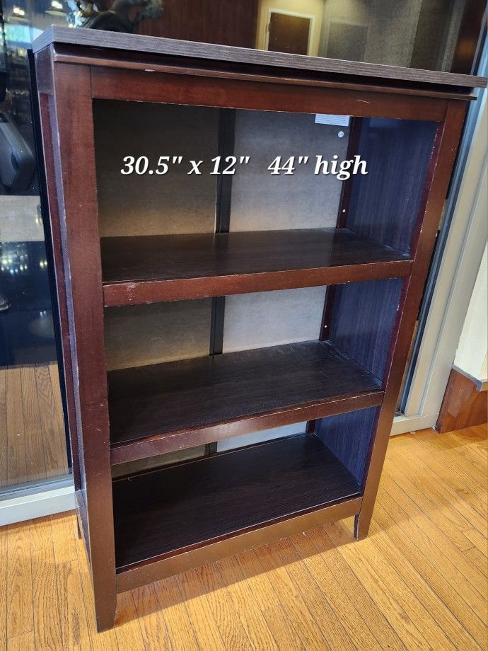 5 Ft Or 3 And 1/2 Ft Bookcase Bookshelf Rack Storage Shelves Wood