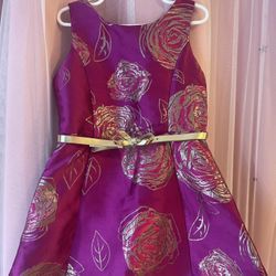 Beautiful Purple Dress With Belt