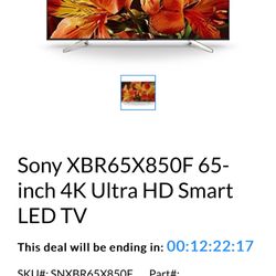 65 Inch Sony Ultra HD Smart LED TV