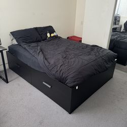 Queen Bed Frame W/ Storage (Bed Frame Only)