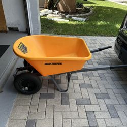 True Temper, Poly Wheelbarrow, 8 CUFT, Dual Tire