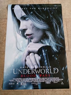 Underworld Blood Wars - Movie Poster With Kate Beckinsale as Selene