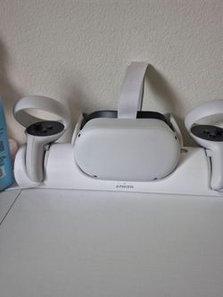 Meta Quest 2 VR Headset with Controllers and Anker Charging Dock