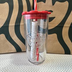 Starbucks heart glass