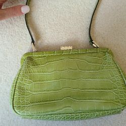 Tommy Hilfiger Green Animal Print Purse Shoulder Bag