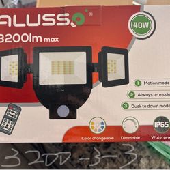 Adjustable Head LED Security Lights with Motion Sensor,40W 3200LM