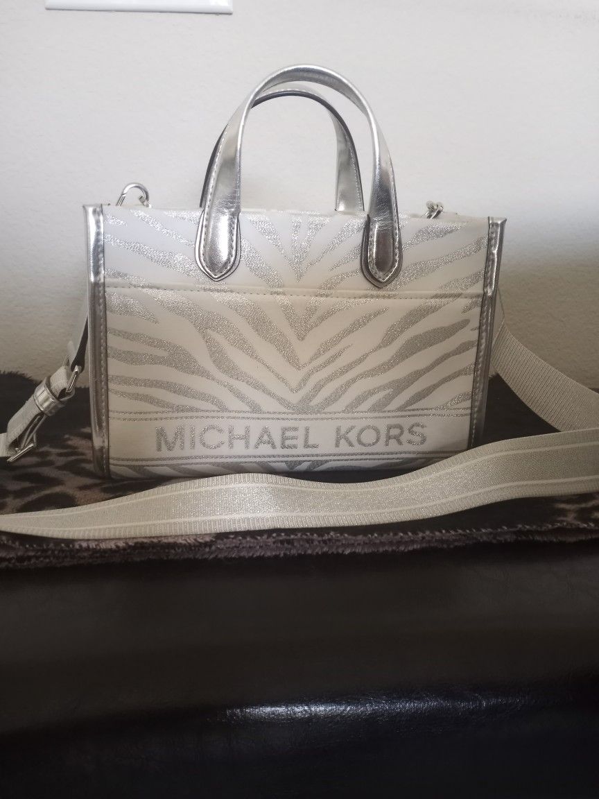 White & Silver Michael Kors Bag