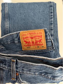 Men’s Levi 505 Regular fit classic light wash denim jeans (two pairs)