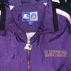 Vintage Ravens NFL Starter Windbreaker Jacket RARE