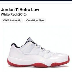 Jordan 11 Retro Low white red (2012) LIGHTLY USED Size 11