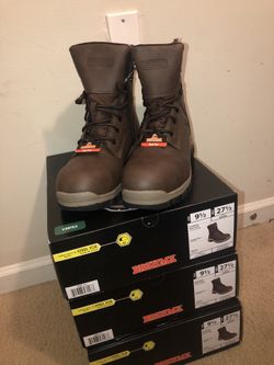Brahma Men’s Work Boots With Steel Toe Size 9.5
