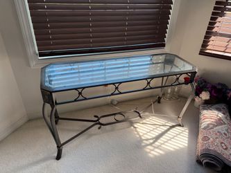 Decorative Metal & Glass Console / Sofa Table – 48"