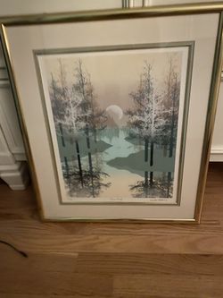 Picture With Brass Frame