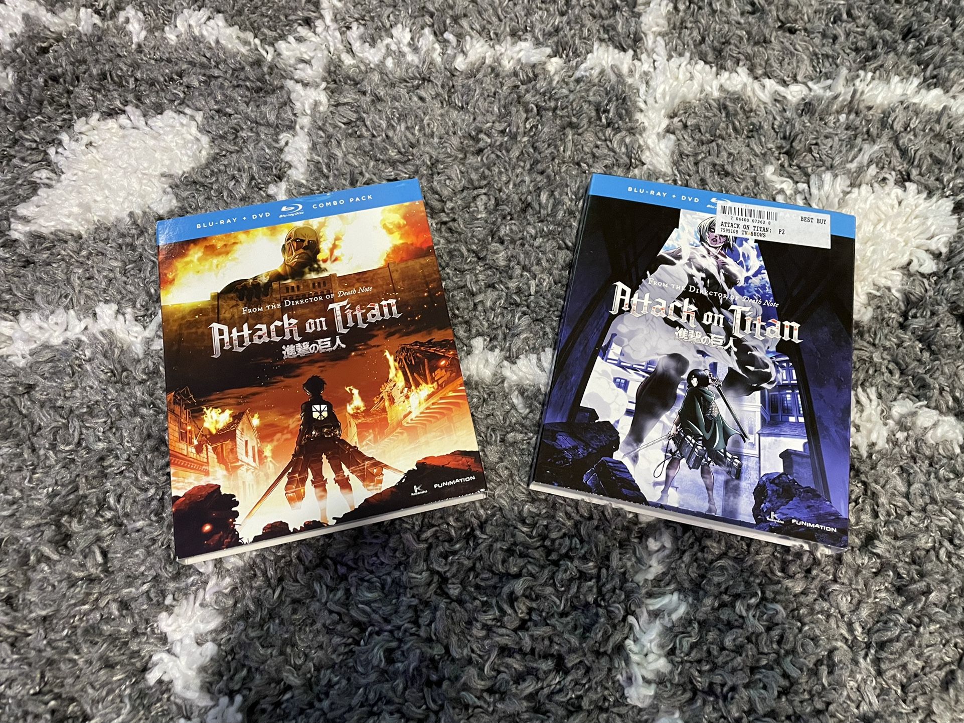 Attack On Titan Season 1 And 2 Blu-ray