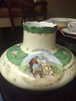 Antique P H Leonard Porcelain Vase