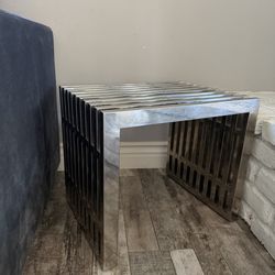 Stainless steel end table (Modway)