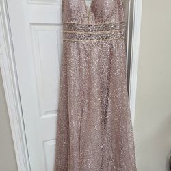 Rose Gold Formal Gown Size 14