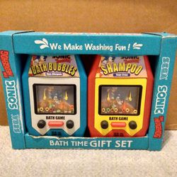 1989 RARE FIND SEGA SONIC THE HEDGEHOG KIDS CHOICE BATH TIME 2 PIECE GIFT SET - VINTAGE RING CATCH PROMO WATER TOYS - SET OF 2