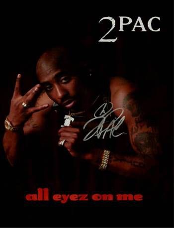 Rare Tupac Shakur hand signed poster