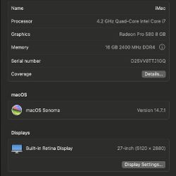 iMac Retina 27" 